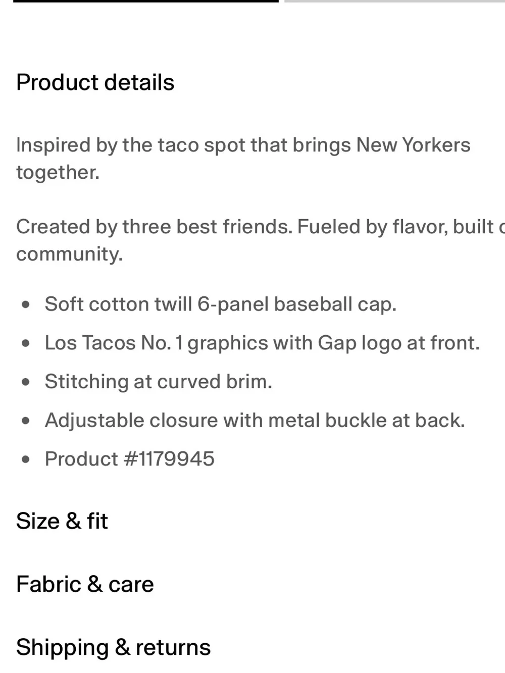 GAP 'Los Tacos' White and Red Cap